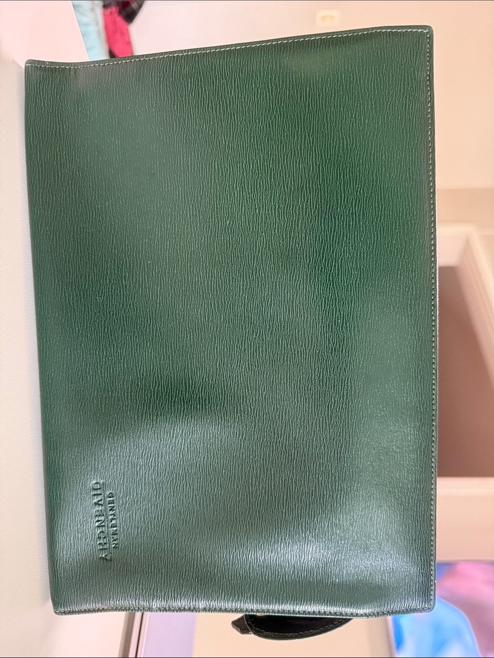 Givenchy Gentleman Green Leather organizer